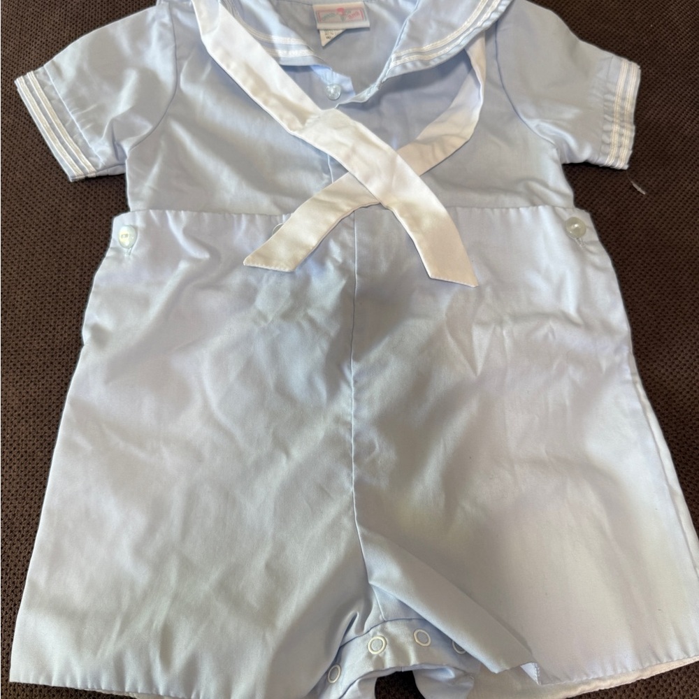 Petit Ami Sailor Suit Light Blue with White Accents 9M